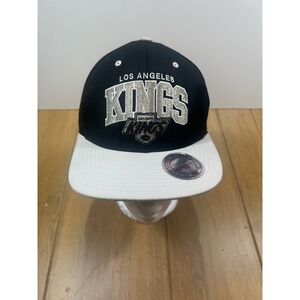 Mitchell & Ness Los Angeles Kings NHL Snapback Hat Black Silver Grey Adjustable